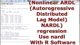 Nonlinear ARDL Autoregressive Distributed Lag Model NARDL regression Use nardl With R Software [upl. by Junina]