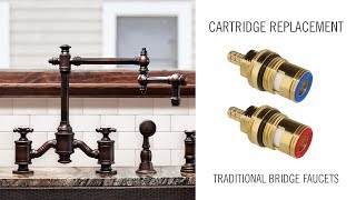 Cartridge Replacement on Traditional Waterstone Bridge Faucets [upl. by Harrad]