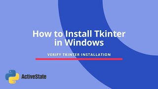 How to Install Tkinter in Windows [upl. by Dnomsad]