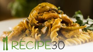 CHICKEN STROGANOFF WITH AN ITALIAN TWIST  By wwwrecipe30com [upl. by Alethea874]