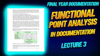 Functional Point Analysis  Final Year Documentation Series  Chapter 1  Lecture 3 [upl. by Auliffe905]