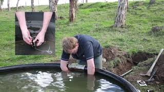 How to install floating water trough valves for livestock tanks [upl. by Schroer]