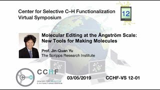 CCHF VS 121  Prof JinQuan Yu  Molecular Editing at the Ångström Scale [upl. by Yesnek]