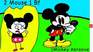 FnF Vs Friggin Mouse 2 MOUSE 1 BF MICKEY ABRASIVE [upl. by Tillio]