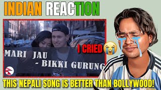 Indian reacts to Bikki Gurung  Mari Jau  Nepali song 🇳🇵  I cried 😭😭😭 [upl. by Eednahs]