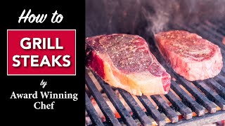 🔥 HOW to GRILL a STEAK 🥩 by MASTER CHEF [upl. by Eyk]