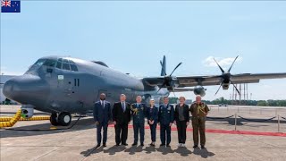 New Zealand Receives First C130J Super Hercules Transport Aircraft [upl. by Ahseiuqal]