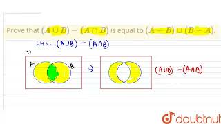 Prove that AuuBAnnB is equal to ABuuBA  CLASS 12  SET RELATION amp FUNCTION  MATHS [upl. by Kcirednek774]