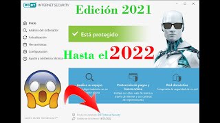 claves y licencias de ESET not 32 Internet security hasta el 2022 actualizado febrero 2021 [upl. by Ileyan]