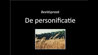 Beeldspraak  de personificatie [upl. by Gierc450]