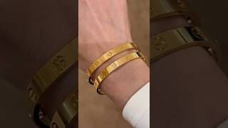 New version of Cartier love bracelet vs old Brushed gold vs shiny [upl. by Gwyneth]