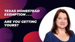 Are You Getting Your TX Homestead Exemption [upl. by Frannie]