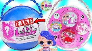 LOL Surprise Doll visit Giant fake Big Surprise ball Unicorn for Lil Sisters Chickenpox  Toy Video [upl. by Annorah]