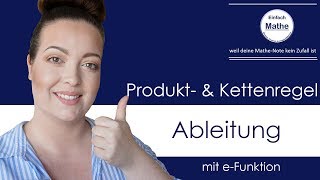 Ableitung mit Produkt UND Kettenregel  e Funktion  by einfach mathe [upl. by Ulysses]