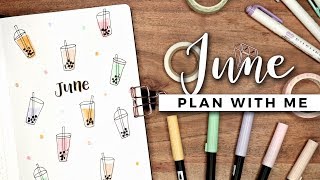 PLAN WITH ME  June 2019 Bullet Journal Setup [upl. by Adlesirc]