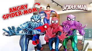 THE SPIDERMAN ESCAPING COMPLETELY ANGRY MOM Best of Compilation In Real Life [upl. by Addy]