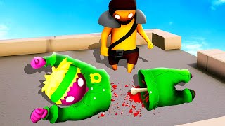 Cutting My Friend in HALF  Gang Beasts Funny Moments [upl. by Neomah]