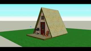 A Frame 14x14 Cabin by Solarcabin [upl. by Duke]