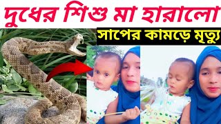 দুধের বাচ্চার মা সাপের কামড়ে প্রাণ গেল  রাসেল ভাইপার  Russells viper  সাপ  Russell viper bite [upl. by Male]