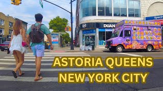 Life in Astoria Queens Summer 2024 New York City Walking Tour 4K [upl. by Amikahs]