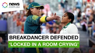 ‘Locked in a room crying’ Anna Meares defends Aussie breakdancer over ‘trolls’ [upl. by Baskett]