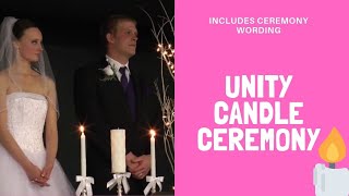 Unity Candle Ceremony  Complete with ceremony wording [upl. by Harrak]