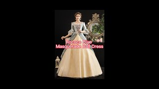 Women Rococo Blue Masquerade Ball Dress Victorian Dress for Christmas and Events [upl. by Ocsinarf]