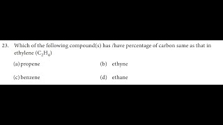 Which of the following compounds has have percentage of carbon same as that in ethylene [upl. by Mehs741]