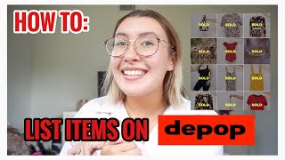 HOW TO LIST ITEMS ON DEPOP FROM START TO FINISH  SELL FAST [upl. by Joey]