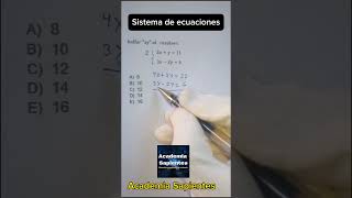 Método para RESOLVER SISTEMA DE ECUACIONES uncp CepreUncp matematica matematicas ecuaciones [upl. by Stegman100]