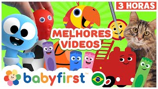 Desenhos Educativos  Aprenda Cores e formas  Googoo e Gaagaa  Larry  3 horas  BabyFirst Brasil [upl. by Karalee]