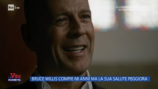 Bruce Willis copie 68 anni ma la sua salute peggiora  La Vita in diretta  21032023 [upl. by Niuqram]