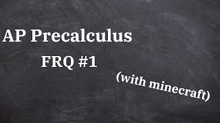 AP Pre Calculus FRQ Question 1 [upl. by Deedee973]