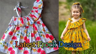 Baby Frock Cutting and StitchingOne StrapOne Shoulder Baby Frock Cutting and Stitching for 1 year [upl. by Edgardo]