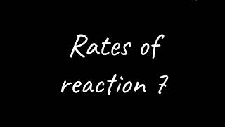 A LEVEL CHEMISTRY EXAM QUESTION WALKTHROUGH  RATES OF REACTION 7 [upl. by Ilehs]