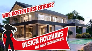 DESIGN HOLZHAUS mit MEGA DACHTERRASSE als Fertighaus  Elk Vision  Haustour  Hausbau Helden [upl. by Enelyt]