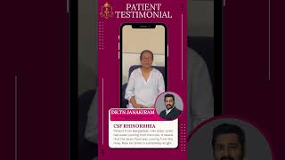 CSF RHINORRHEA PATIENT FEEDBACK [upl. by Daraj]