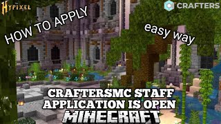 HOW TO GET STAFF RANK IN CRAFTERSMC SKYBLOCK craftersmc hypixel minecraft fakepixelskyblock [upl. by Mortimer]