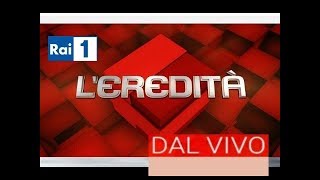 Leredità  Rai 1  Live  Streaming  DIRETTA TV  domanda Maurizio Paschetta [upl. by Seely259]