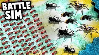 1000 FIRE ANTS Army vs Giant SPIDERS Empires of the Undergrowth NEW Battle Simulator Mode [upl. by Aubrey]