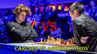 MAGIC MOMENT Magnus Carlsen vs Nodirbek Abdusattorov  Tata Steel Chess 2023  R5 [upl. by Annala]