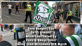 Bold Rangers Fan Shts Himself When Confronted by Polis amp Bhoys Celtic  Sean McIlvenna RFB [upl. by Kcirad]