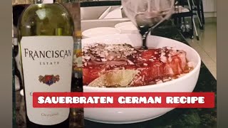 GERMAN SAUERBRATEN RECIPE  BEEF CHUCK ROAST RECIPE SAUERBRATEN yummy [upl. by Eilyak]