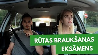 Braukšanas eksāmens  Rūtas braukšanas nodarbība [upl. by Thorma984]