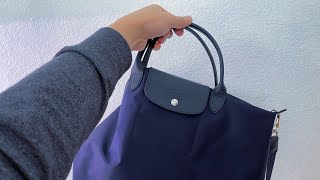 Unboxing  LONGCHAMP Medium Le Pliage Neo Nylon Tote Bag [upl. by Pegg]