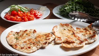 Healthy Chicken Paillard Flattened Chicken Recipe  Eat Simple Food [upl. by Llebyram]