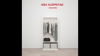 IKEA wardrobe assembly Step by step demonstration IKEA wardrobe KLEPPSTAD Short version [upl. by Eissim140]