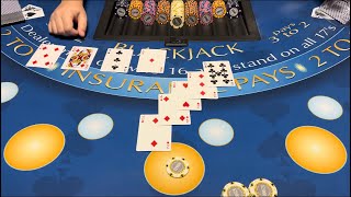 Blackjack  500000 Buy In  AMAZING HIGH ROLLER SESSION WIN HITTING BLACKJACK ON HUGE BETS [upl. by Lednyc]