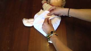 Review How to Put on Prefold Cloth Diaper with Econobum Cover [upl. by Ahsinod642]