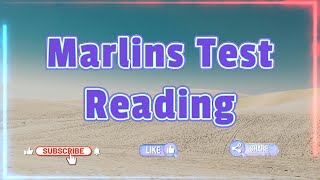 Marlins Test For Seafarer  Reading [upl. by Ellennahs]